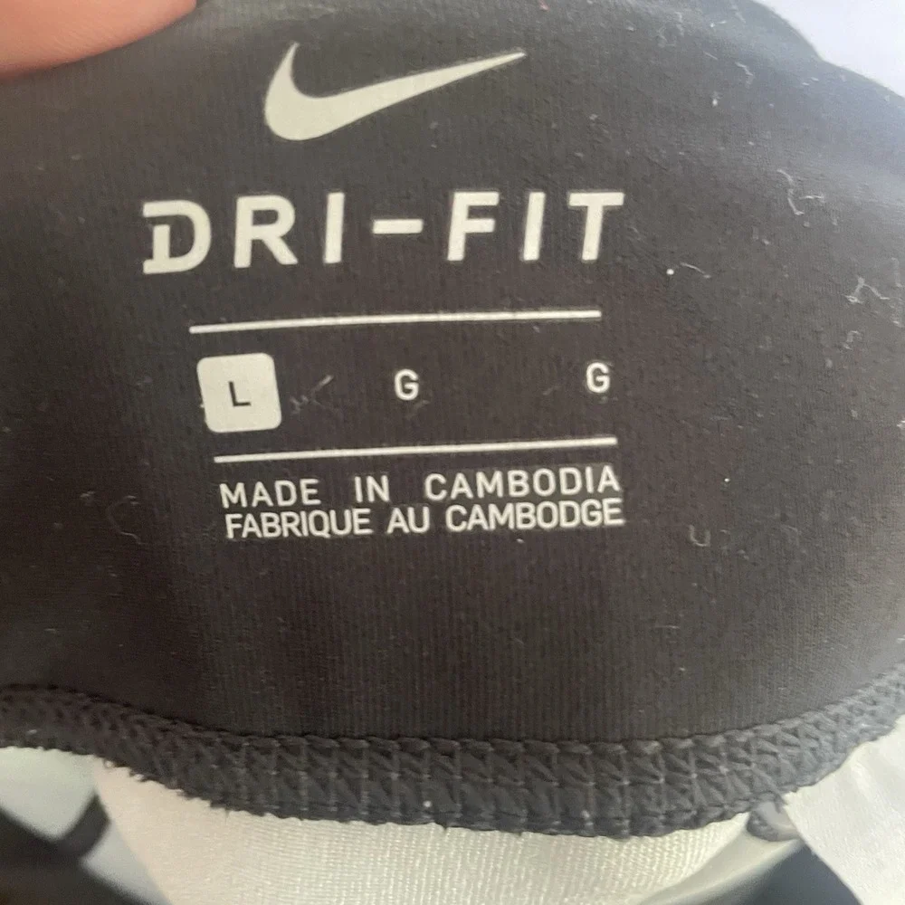 Nike‎ Dri-FIT Cropped Leggings Blue Black Graphic Women's Large